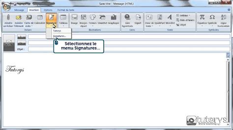 Inserer Une Signature Dans Un Mail Sous Outlook 2007