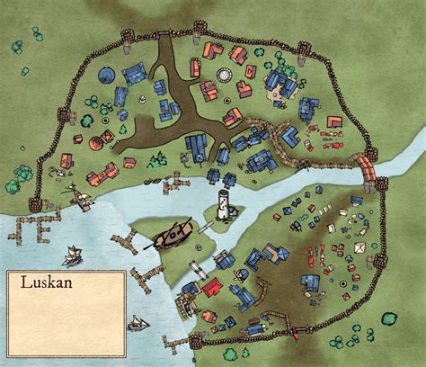 First Draft Of The Town Of Luskan Rwonderdraft