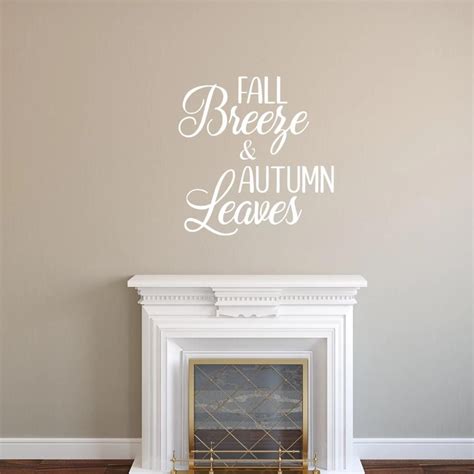 Fall Breeze And Autumn Leaves Vinyl Wall Decal Style B 22625 Vinyl