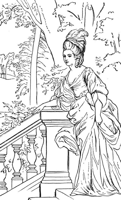 historical fashion coloring pages   print