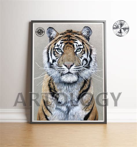 Sumatran Tiger Drawing A4a3 Print Artology Etsy Uk
