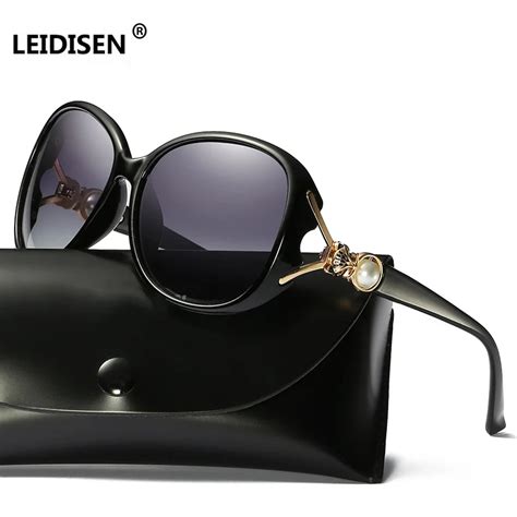 Leidisen Luxury Elegant Pearl Hd Polarized Sunglasses Women Brand Design Uv400 Classic Retro Sun