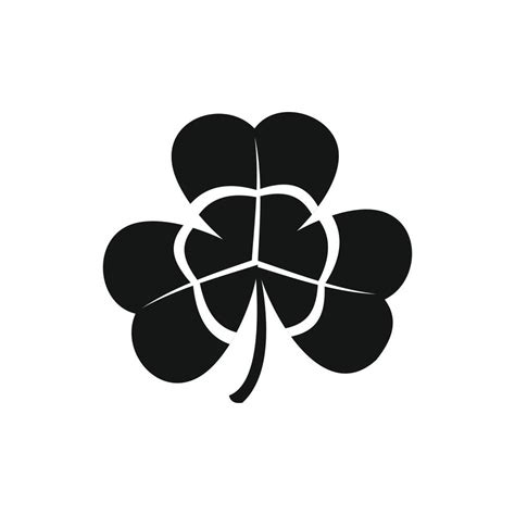 Three Leaf Clover Icon Black Simple Style 14210147 Vector Art At Vecteezy