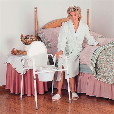 Three In One Bedside Commode With Splash Guard