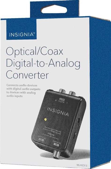 Insignia Optical Coaxial Digital To Analog Converter Black