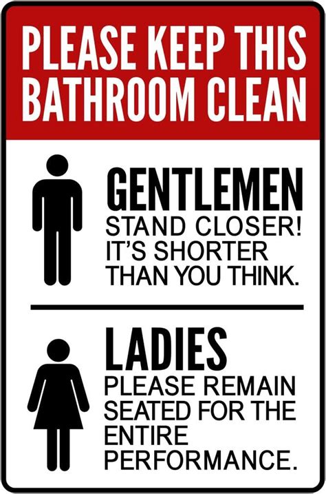 Warning Sign Please Keep This Bathroom Clean Notice Poster X Cm Inch Amazon Co Uk Kitchen