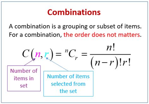 Combinations Examples Solutions Videos Worksheets Games Activities