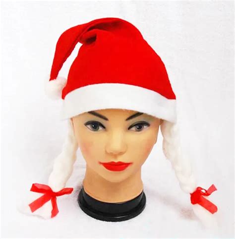 hot merry christmas party santa claus hats xmas cap christmas hat adult cristmas mini santa hat