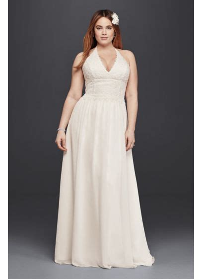 We did not find results for: Plus Size Lace Halter Chiffon Wedding Dress | David's Bridal