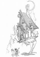 Coloring Baba Yaga Vess Charles Pages Jaga Signed Book Colouring Color Fairy Choose Board Hut sketch template