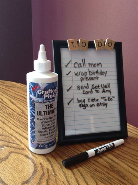 A dry erase board would also be very helpful in the kitchen. 25 Fun DIYs Using Scrabble Pieces