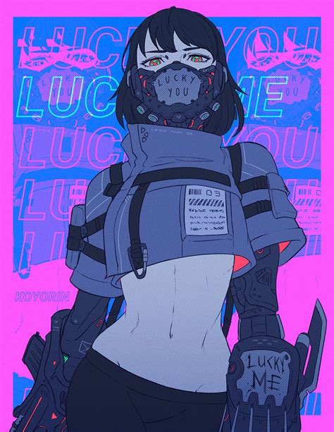 Lucky You Koyorin Anime Character Design Cyberpunk Anime
