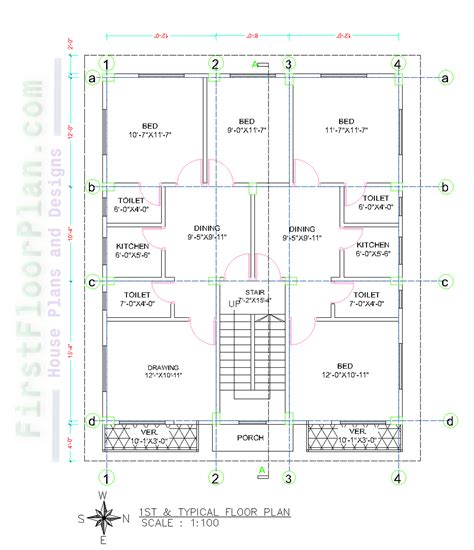 5 Story Apartment Building Designs With Autocad File First Floor Plan