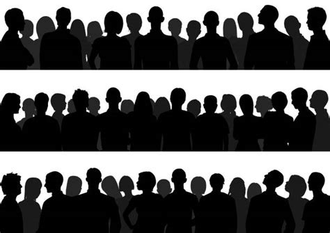 Crowd Of People Silhouette Stock Vectors Istock