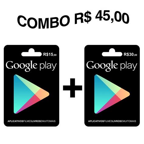 Google play gift card is a digital voucher containing a code that once activated, can be used to purchase the goods available at the aforementioned google play store. Cartão Google Play Store Gift Card R$45 Reais Br - Combo ...
