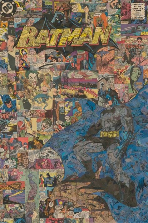 Batman Cover Collage Giclee Print Etsy
