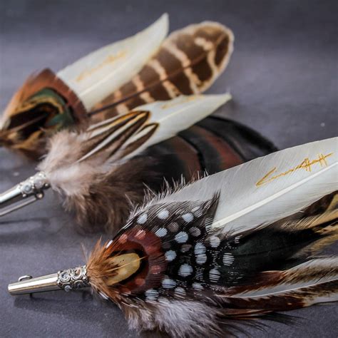 Country Style Feather Corsage Brooch Pins By Holly Young Millinery
