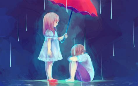 11 Rain Alone Sad Anime Wallpaper Pictures