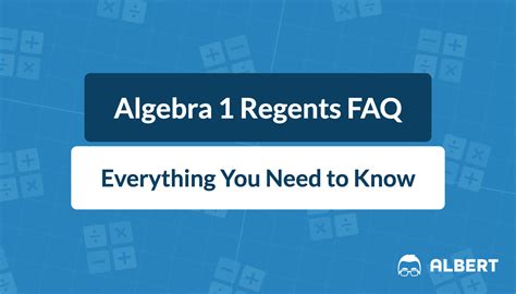 Algebra 1 Regents Faq Everything You Need To Know Albert Resources