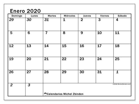 Calendario Enero 2020 En Blanco Qualads