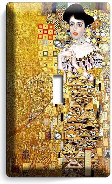 Gustav Klimt Adele Bloch Gold Leaf Painting Single Light Switch Wall