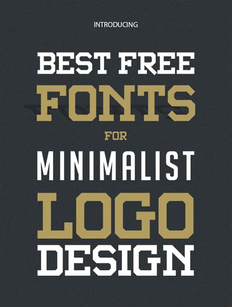 Best Free Fonts For Minimalist Logo Design Gdj