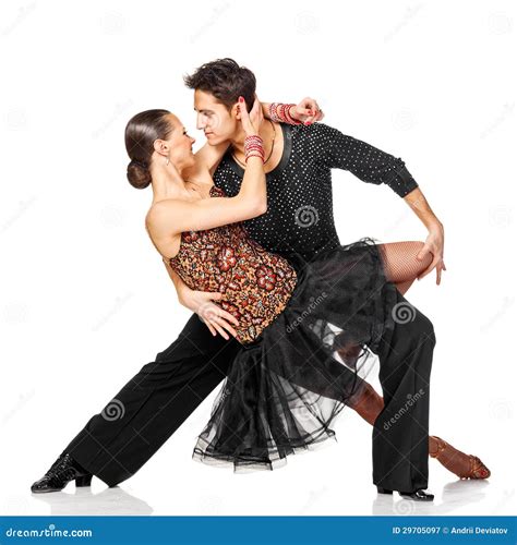 Couples Sensuels De Danse De Salsa Disolement Image Stock Image Du