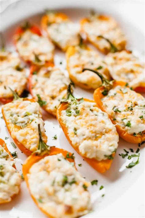 Zesty Cream Cheese Stuffed Mini Peppers The Live In Kitchen