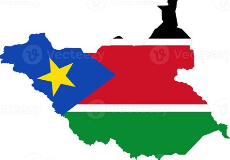 South Sudan Flag Pin Map Location 23427154 Png