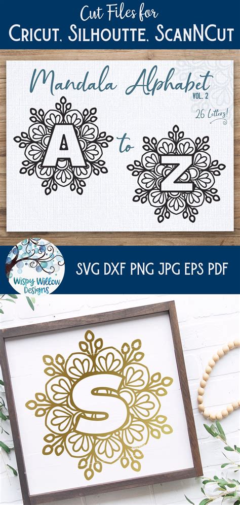 Mandala Alphabet SVG Bundle Vol 2 | Monogram Mandala Letters (556270