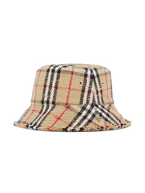 Burberry Vintage Check Bouclé Bucket Hat Farfetch