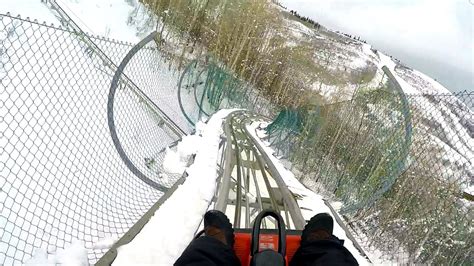 Park City Alpine Coaster Pov Roller Coaster In The Snow Utah Ski Resort