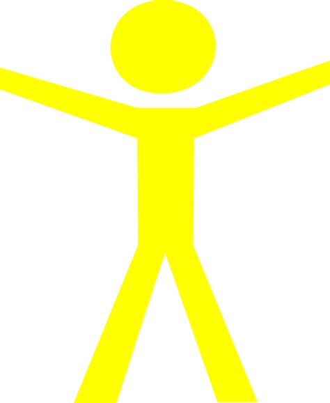 Human Figure Hands Open Yellow Clip Art At