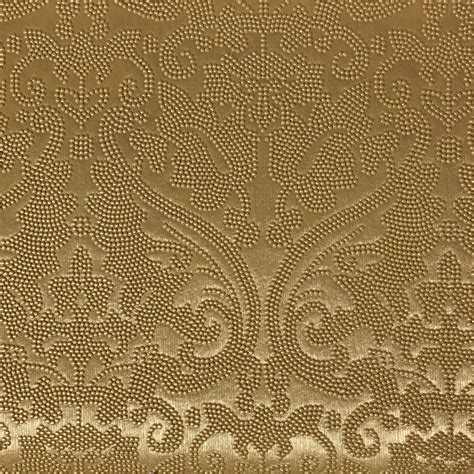 Lyon Embossed Damask Pattern Vinyl Upholstery Fabric By The Yard