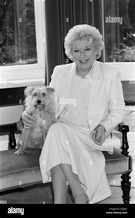 Actress June Whitfield Pictured At Home 14th January 1988 Stock Photo
