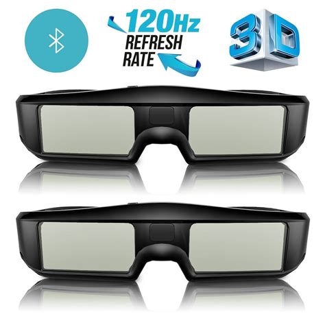 2 X Exquizon G06 Bt 120hz Active Shutter 3d Glasses Rechargeable Lightweight For All Ultra