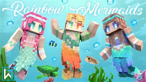 Rainbow Mermaids By Waypoint Studios Minecraft Skin Pack Minecraft