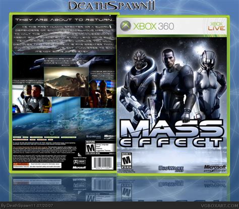 Mass Effect Xbox 360 Box Art Cover By Deathspawn11