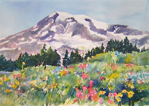 Image Result For Watercolor Mt Rainier Watercolor Painting