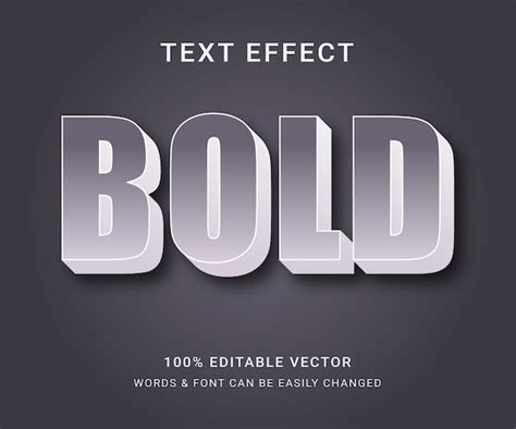 Premium Vector Bold Full Editable Text Effect
