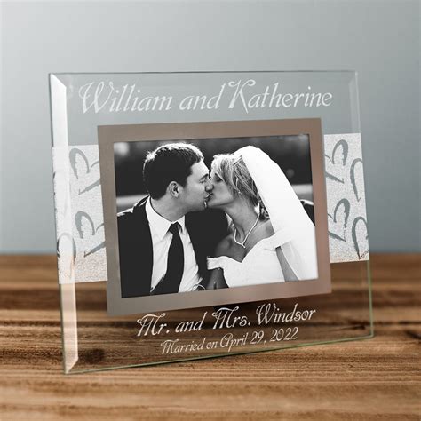 Mr And Mrs Wedding Glass Picture Frame Tsforyounow