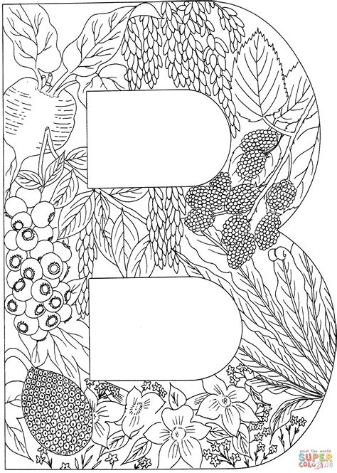 Adult Coloring Pages Floral Letters Coloring Pages