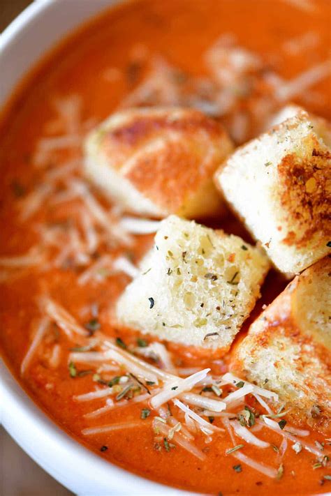 Directions in a large saucepan, cook the beef, onion, mushrooms and green pepper over medium heat until meat is no longer pink and vegetables are almost tender; Pizza Soup with Homemade Croutons - The Gunny Sack