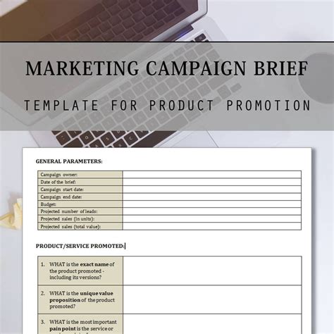 Marketing Campaign Brief Template And Checklist In Ms Word For Product