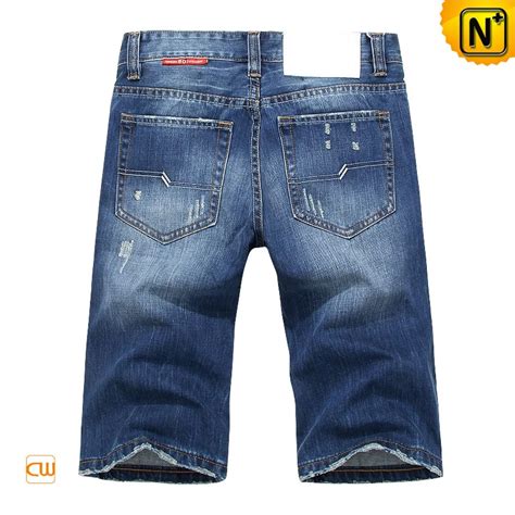 Mens Fitted Blue Jean Shorts Cw100115