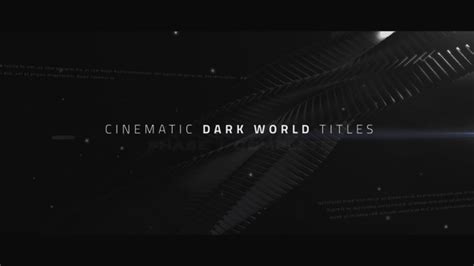 Videohive Cinematic Titles Dark World Free After Effects Template