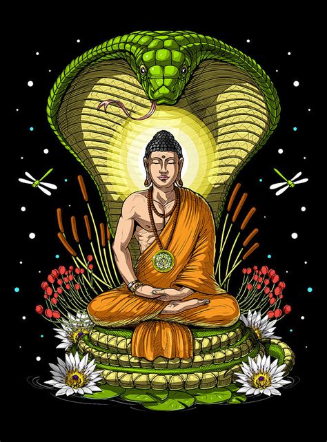 Buddha Cobra Meditation Digital Art By Nikolay Todorov Pixels