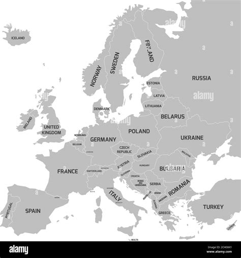 Mapa Pol Tico De Europa Im Genes De Stock En Blanco Y Negro Alamy