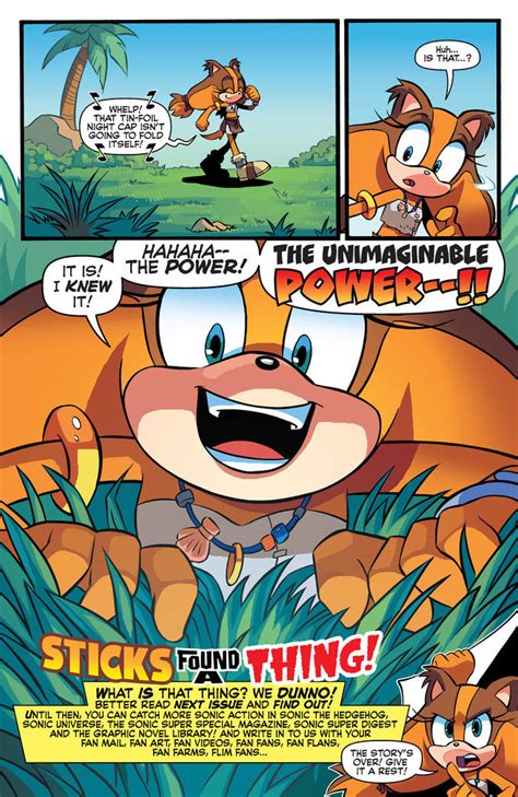 Sticks Is Still Self Aware Archie Sonic Comics Know Your Meme