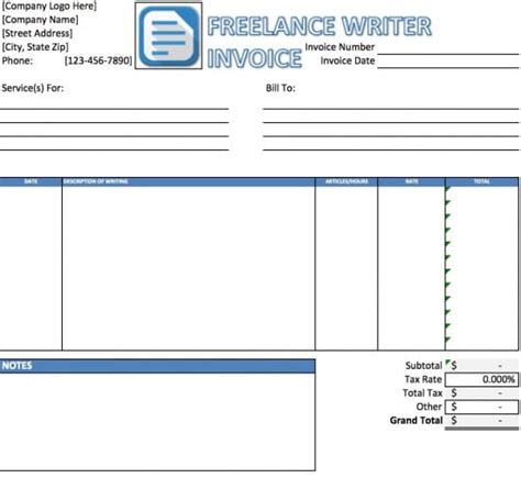 Freelance Invoice Template Microsoft Word